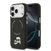 Lagerfeld для iPhone 17 Pro Max чехол PU NFT Karl & Choup heads Metal pin & Cam Hard Black (MagSafe)