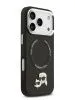 Lagerfeld для iPhone 17 Pro Max чехол PU NFT Karl & Choup heads Metal pin & Cam Hard Black (MagSafe)