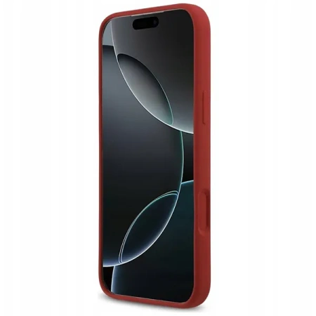 Guess для iPhone 17 Pro чехол Liquid silicone Gold metal logo & Camera Hard Magenta (MagSafe)