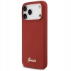 Guess для iPhone 17 Pro чехол Liquid silicone Gold metal logo & Camera Hard Magenta (MagSafe)